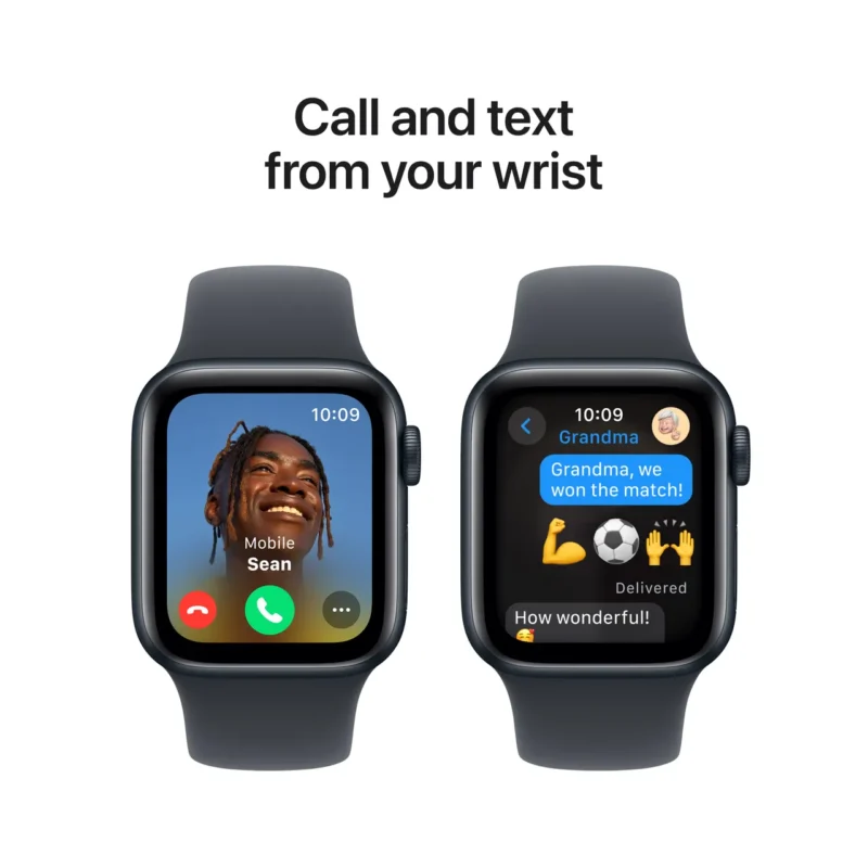 Apple Watch SE (2nd Gen), 40mm, Midnight Aluminium Case, GPS [2024] - Midnight Sport Band - S/M