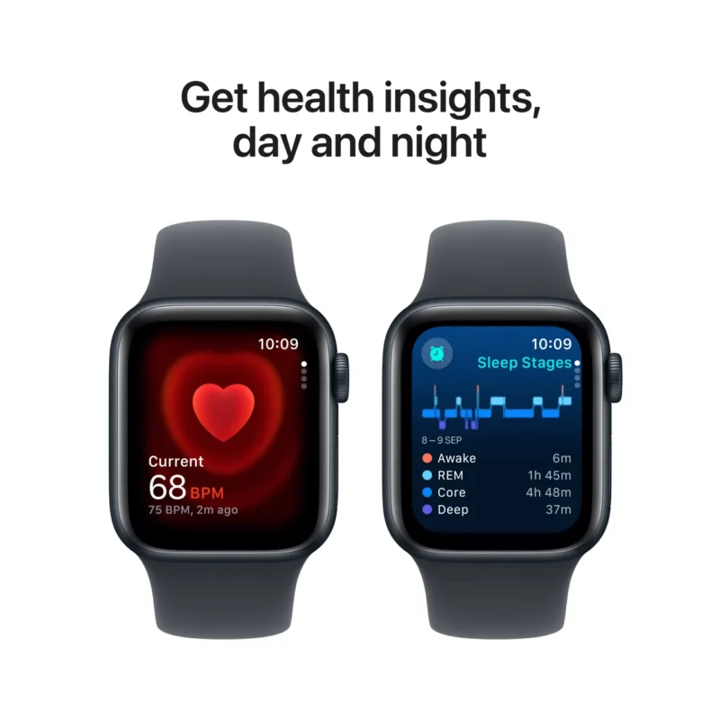 Apple Watch SE (2nd Gen), 40mm, Midnight Aluminium Case, GPS [2024] - Midnight Sport Band - S/M